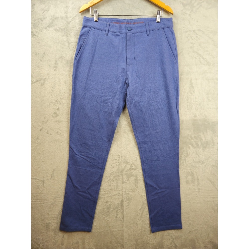 Rhone Commuter Pants Mens 32 Blue Stretch Dress Chino Slim Leg Performance Work